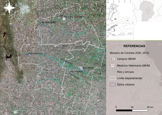 Ubicación del área de estudio