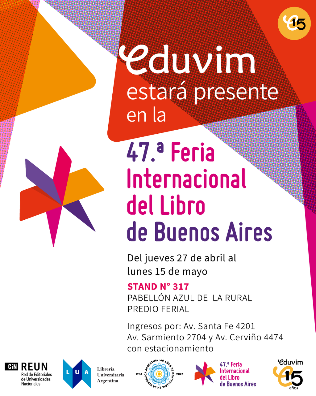 Auspiciosa participación de Eduvim en la Feria del Libro más grande de la Argentina