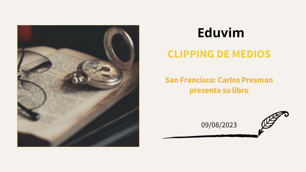 San Francisco: Carlos Presman presenta su libro