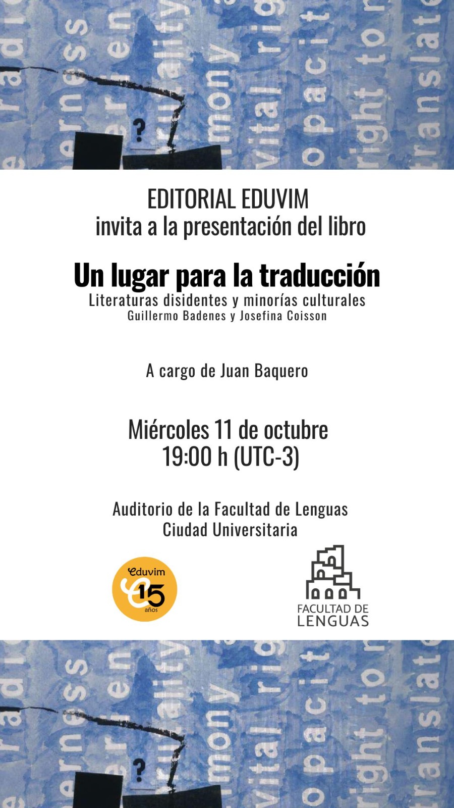 Presentación del libro “Un lugar para la traducción”