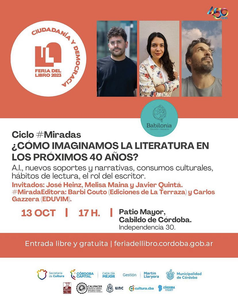 Charla “¿Cómo imaginamos la literatura en los próximos 40 años?”