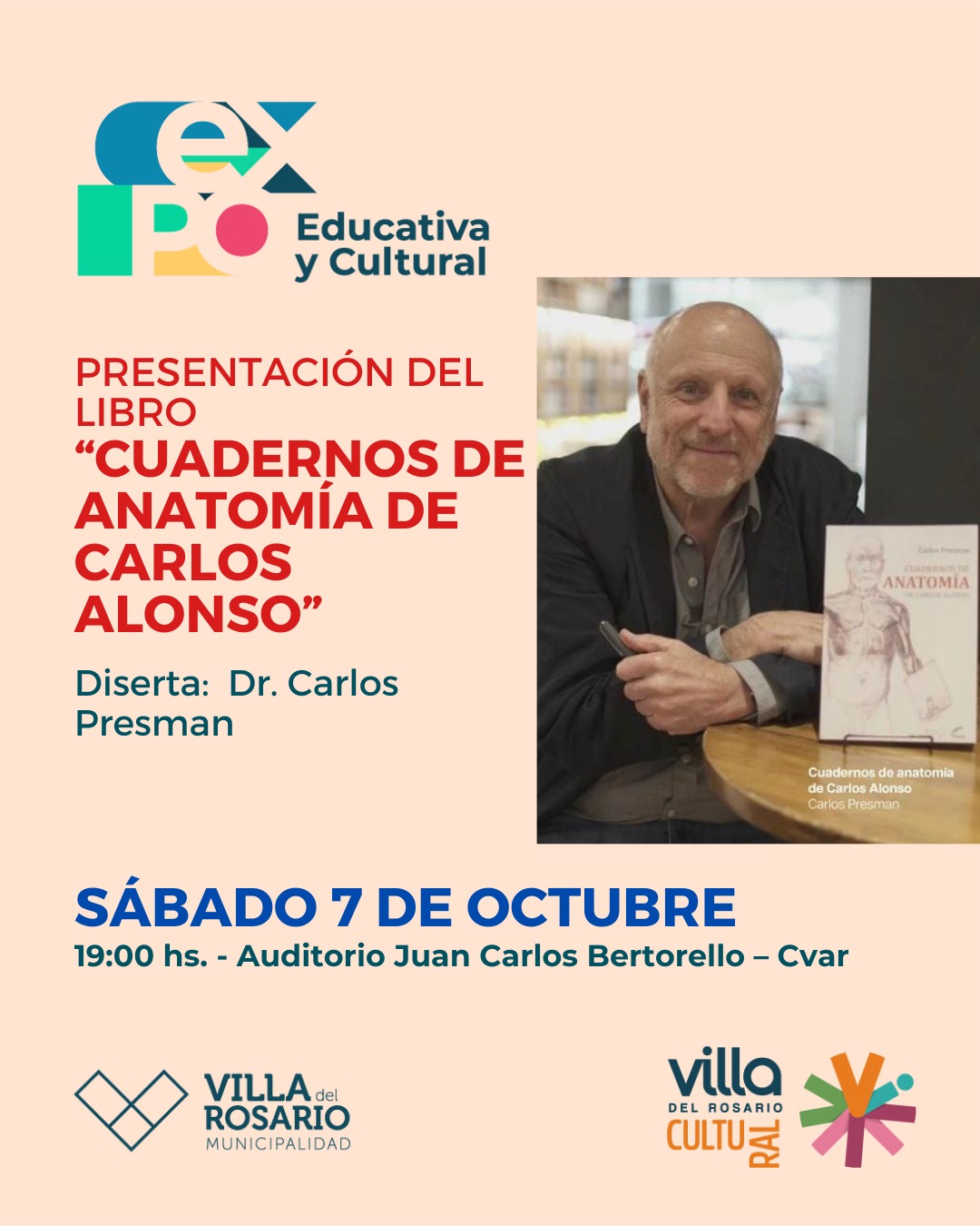 Presentación del libro “Cuadernos de anatomía de Carlos Alonso” en Villa del Rosario