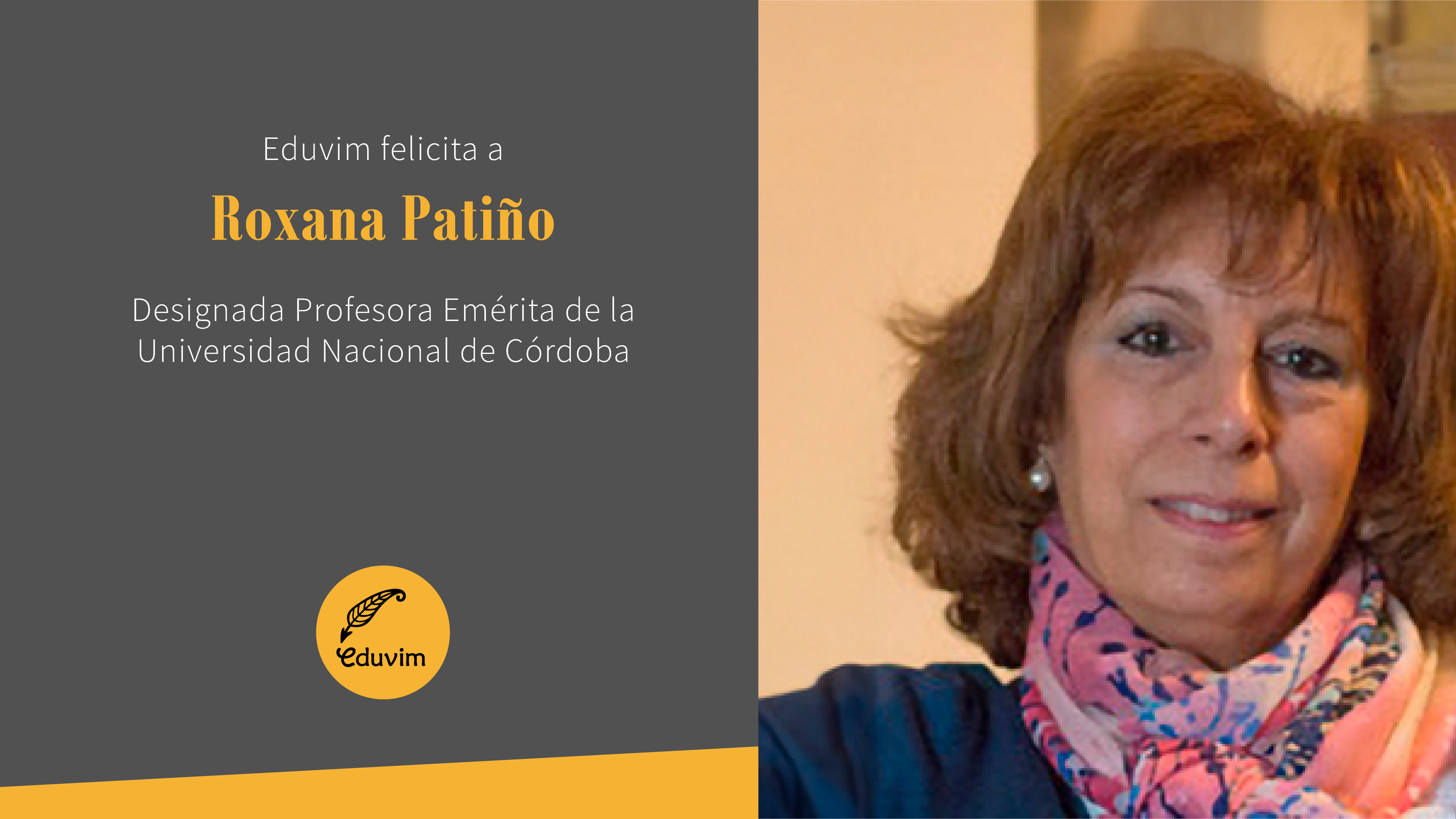 Roxana Patiño, nueva Profesora Emérita de la UNC