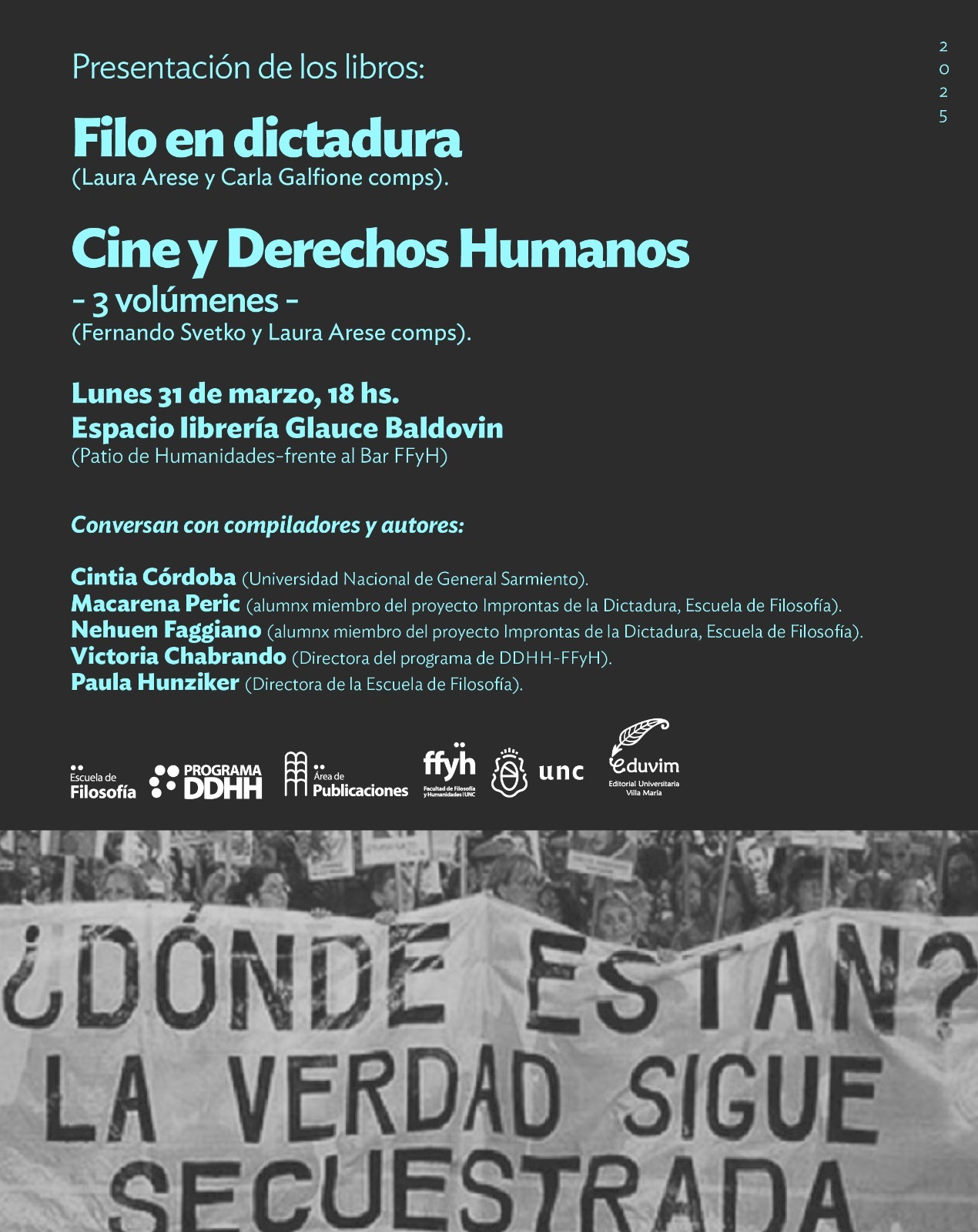 Presentación de los libros “Filo en dictadura” y “Cine y Derechos Humanos”