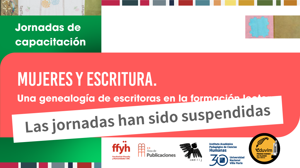 Se suspenden las Jornadas “Mujeres y Escritura”