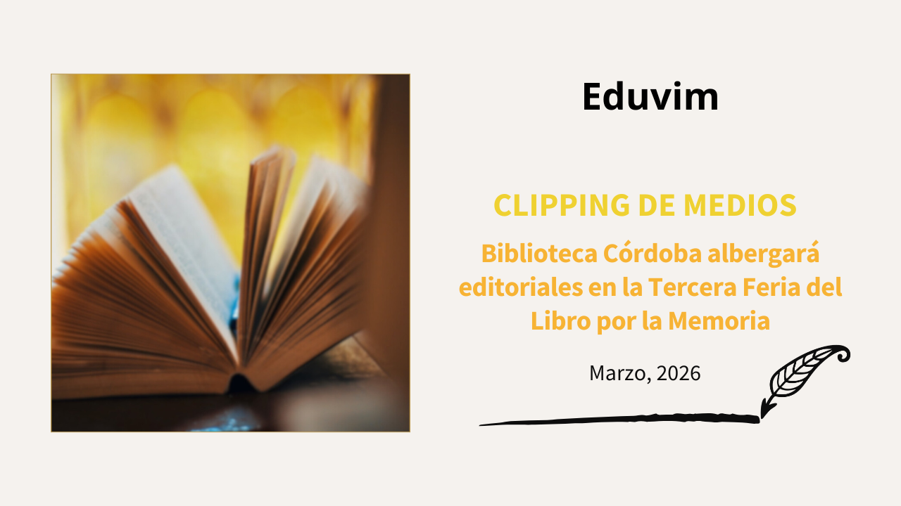 Biblioteca Córdoba albergará editoriales en la Tercera Feria del Libro por la Memoria