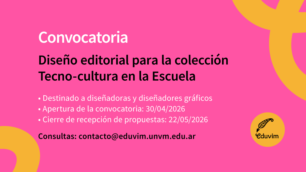 Convocatoria para el diseño de tapa y maqueta interior de la colección Tecno-cultura en la Escuela