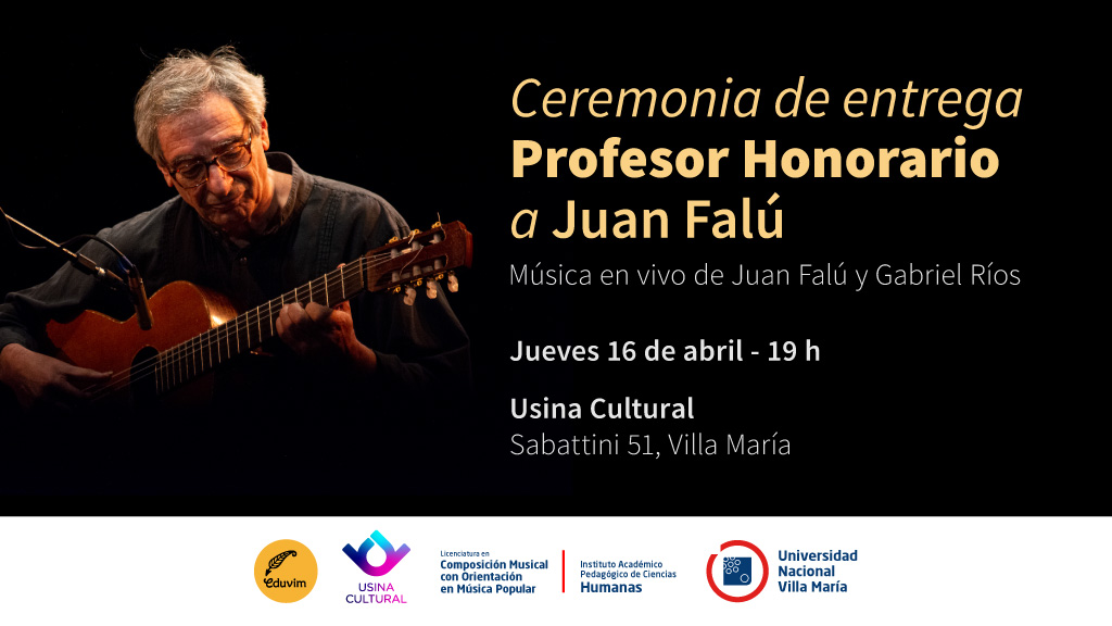 La UNVM distinguirá a Juan Falú como Profesor Honorario