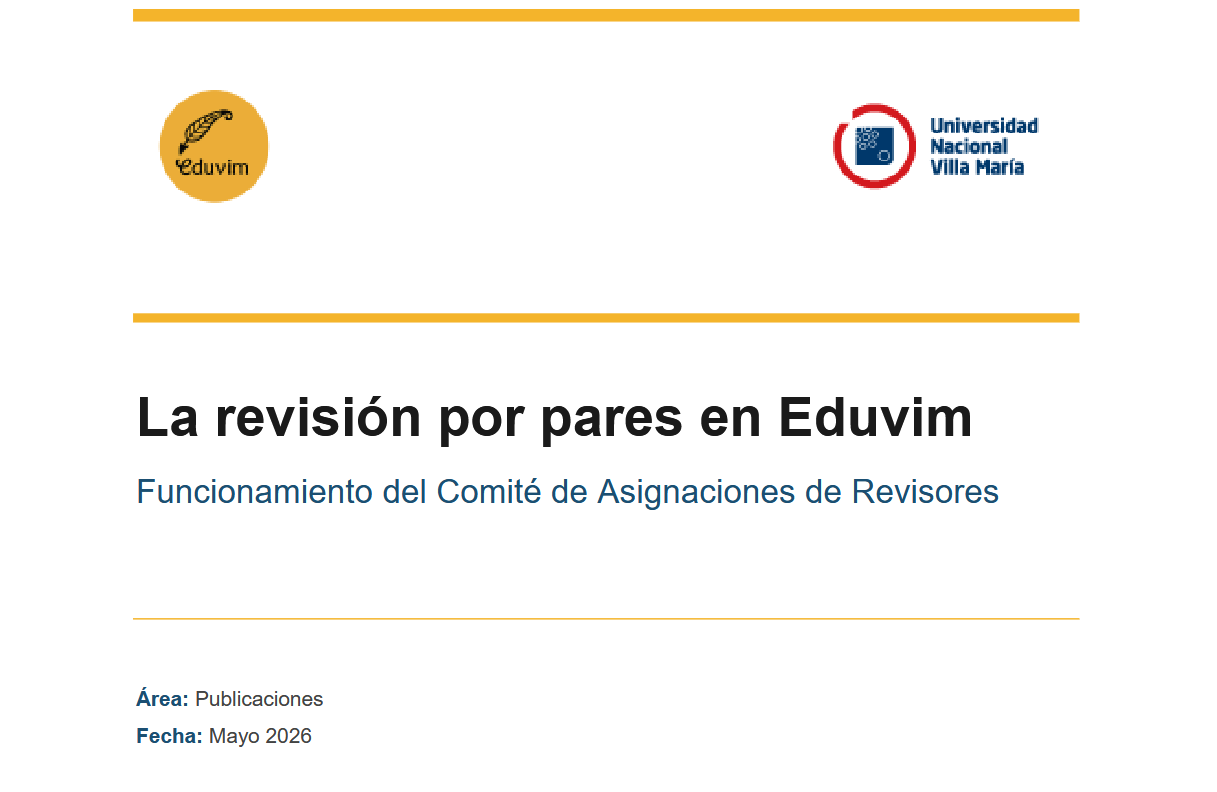 La revisión por pares en Eduvim