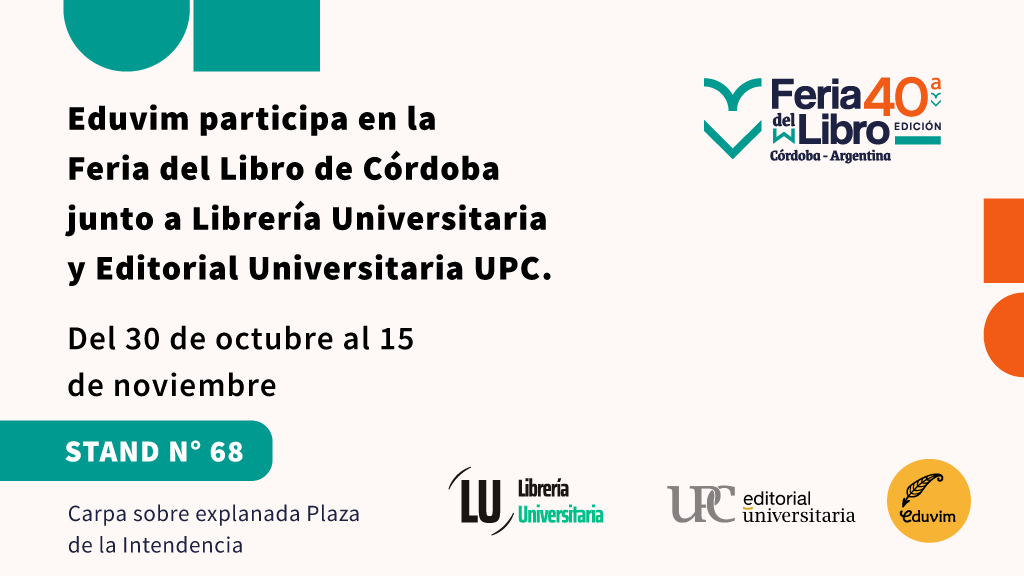 Eduvim participa en la Feria del Libro de Córdoba junto a Librería Universitaria y Editorial Universitaria UPC