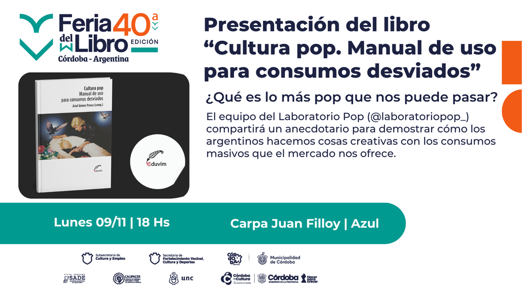 Presentación de “Cultura pop” en la Feria del Libro de Córdoba